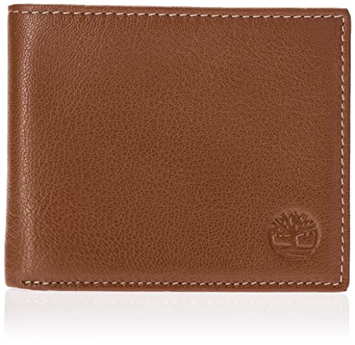 Timberland Men's Tan Leather Bi-Fold Wallet