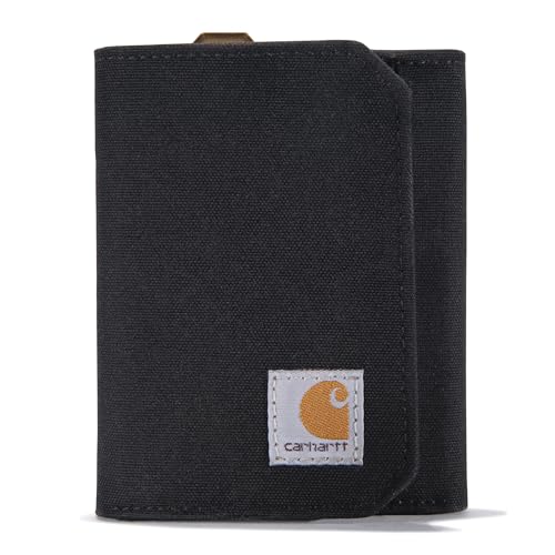 Carhartt Men's Black Nylon Trifold Wallet