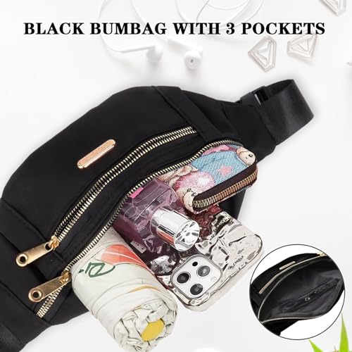 Stylish Black Fanny Pack with Adjustable Straps