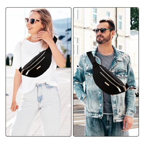 Stylish Black Fanny Pack with Adjustable Straps