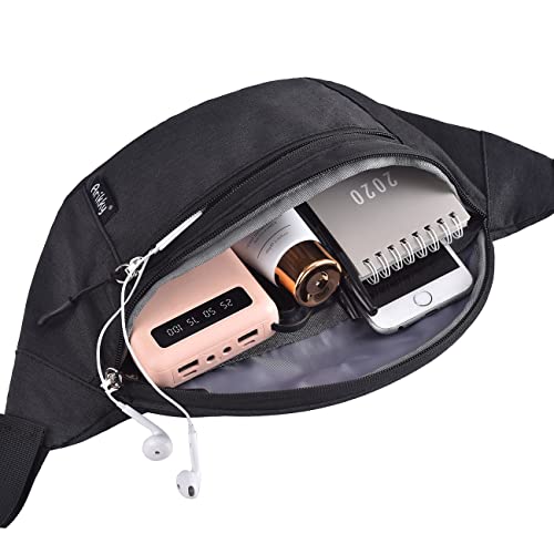 Arikky Waterproof Running Belt with 3 Zip Pockets