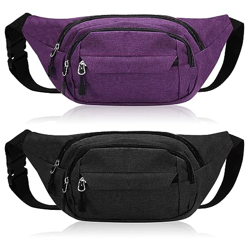 Lightweight Travel Fanny Pack Bum Bags - 2 Pcs
