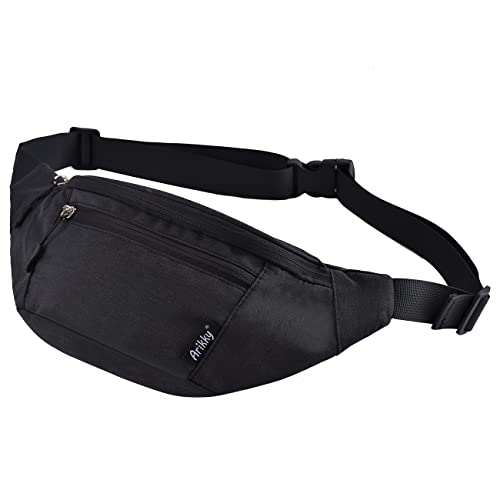 Arikky Waterproof Running Belt with 3 Zip Pockets