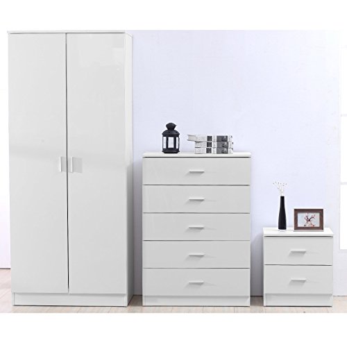 Elegant 3-Piece White Bedroom Furniture Set