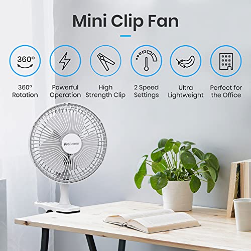 Pro Breeze 6-Inch Clip-On Fan with Strong Airflow