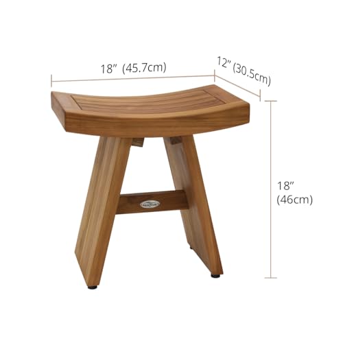 Original 18" Teak Shower Bench for Home Use