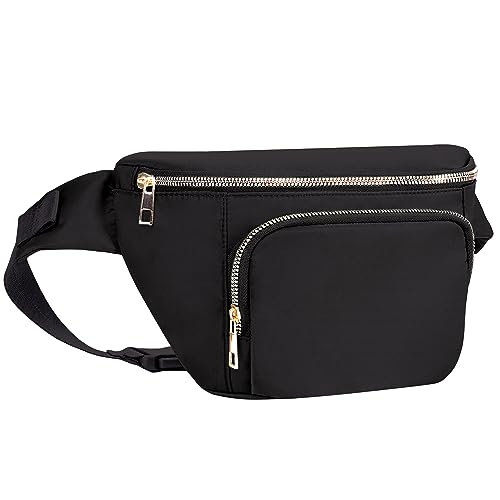 Women’s Black Fanny Pack with Extender Strap