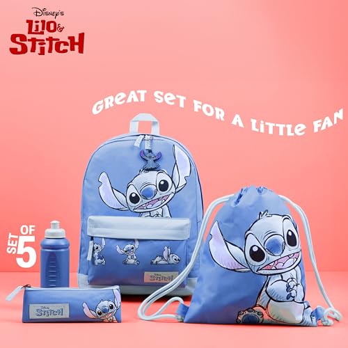 Disney Stitch 5-Piece School Backpack Set