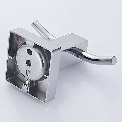 Double Brass Bath Robe Hook - Chrome Finish