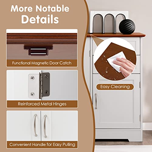 TANGZON Wooden Sideboard Storage Cabinet with Doors
