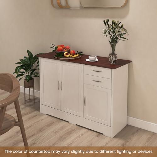 TANGZON Wooden Sideboard Storage Cabinet with Doors