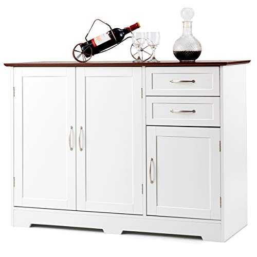 TANGZON Wooden Sideboard Storage Cabinet with Doors