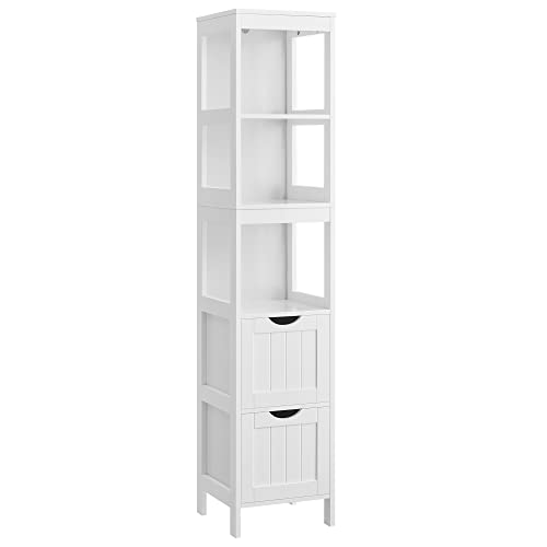 VASAGLE Slim High Storage Cabinet with Drawers
