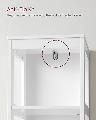 VASAGLE Slim High Storage Cabinet with Drawers