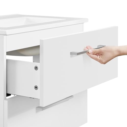 61cm Wall-Mount Bathroom Vanity with Sink and Drawers