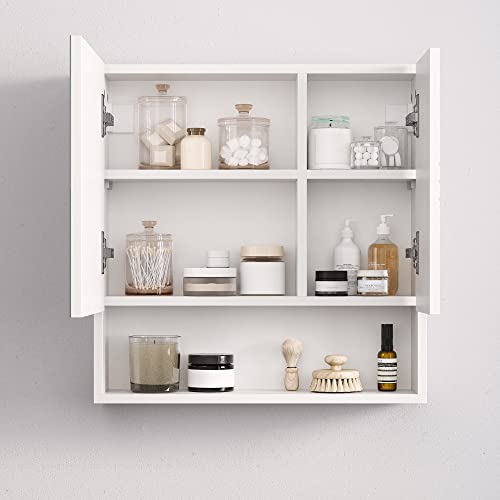 VASAGLE Mirrored Bathroom Cabinet with Adjustable Shelves