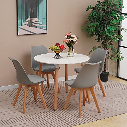 Mid Century Modern Round Dining Table Set