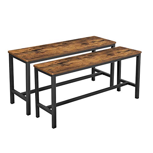Industrial Style Set of 2 Table Benches