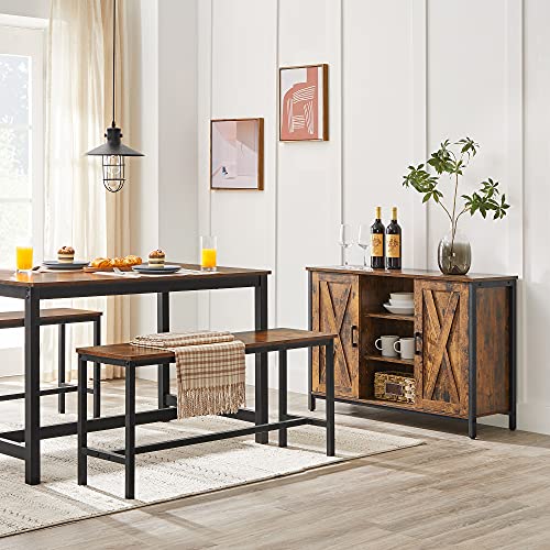 Industrial Style Set of 2 Table Benches