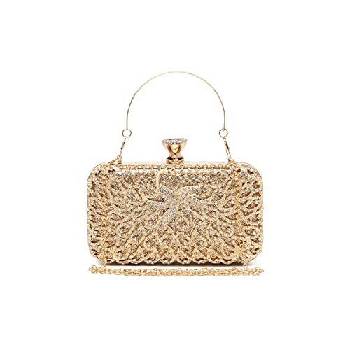 Miss Lulu Women's Hard Shell Beaded Clutch Bag