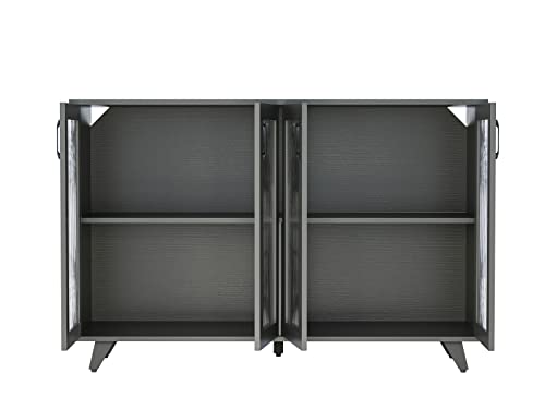 Panana Black Wood Storage Sideboard Cabinet 125cm