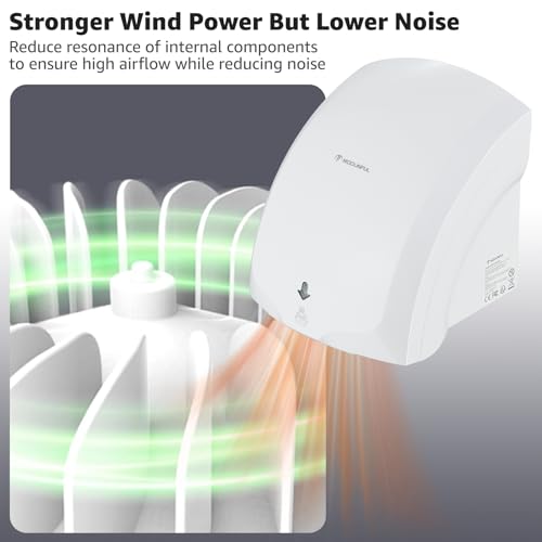 High-Speed Automatic Electric Hand Dryer - White