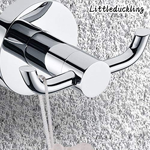 Brass Chrome Towel Holder Hooks - 2 Pack