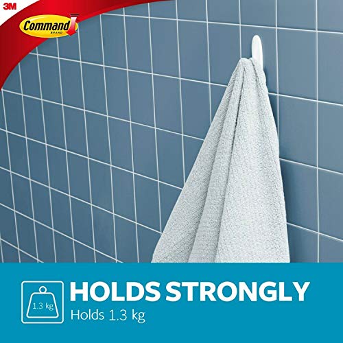 Water-Resistant Command Hooks for Bathroom Accessories