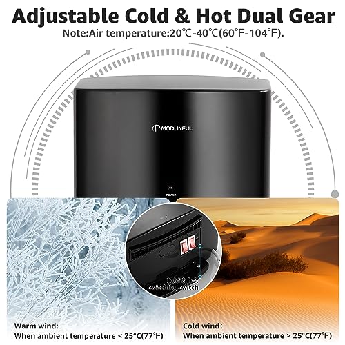 High-Speed Automatic Electric Hand Dryer - Black