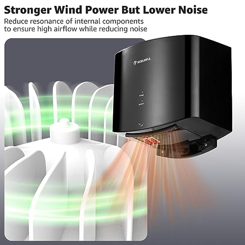 High-Speed Automatic Electric Hand Dryer - Black