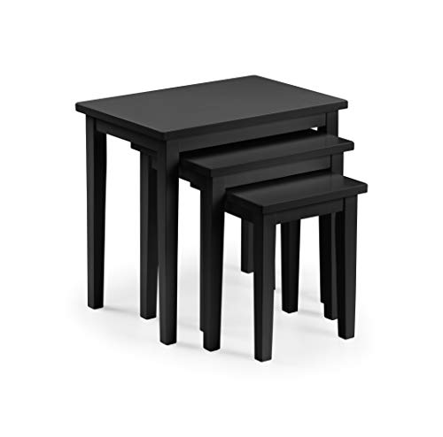 Julian Bowen Cleo Black Nesting Tables Set