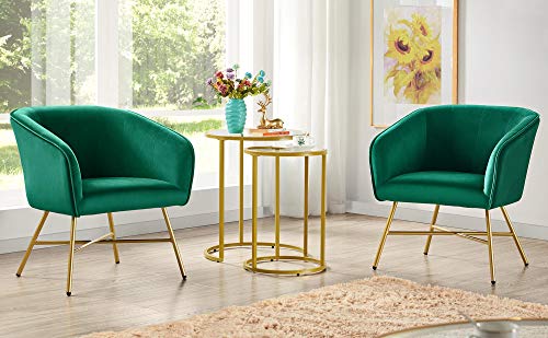 Yaheetech Gold Round Nesting Coffee Tables Set