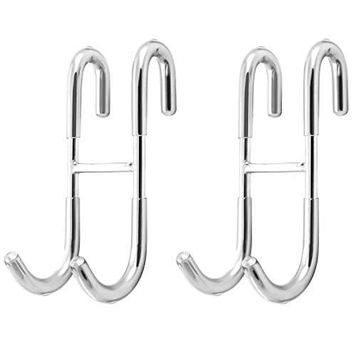 QWORK® 2-Pack Stainless Steel Shower Door Hooks