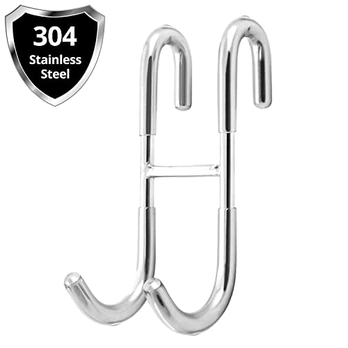 QWORK® 2-Pack Stainless Steel Shower Door Hooks