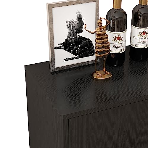 Panana Black Wooden 2-Door Storage Cabinet