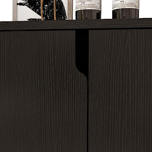 Panana Black Wooden 2-Door Storage Cabinet