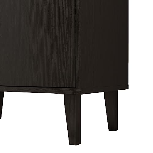 Panana Black Wooden 2-Door Storage Cabinet