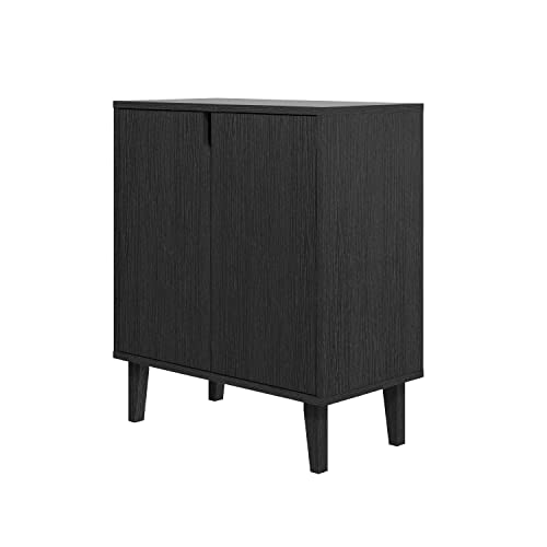 Panana Black Wooden 2-Door Storage Cabinet