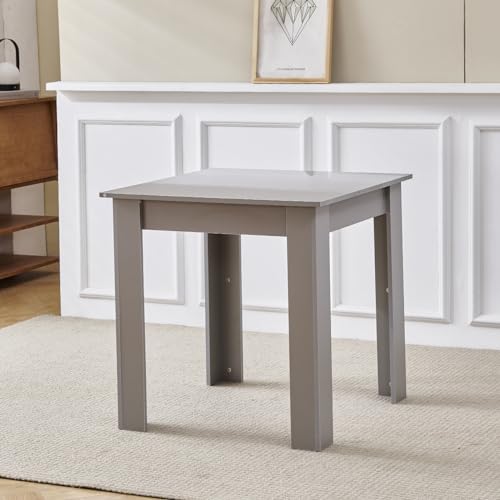 Compact Grey Wood Dining Set for Small Spaces