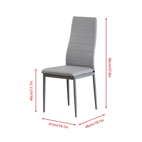 Compact Grey Wood Dining Set for Small Spaces