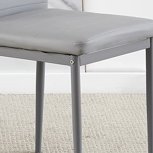 Compact Grey Wood Dining Set for Small Spaces