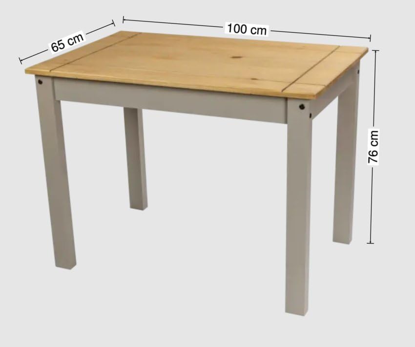 Corona Grey Wax Budget Dining Table with 4 Chairs