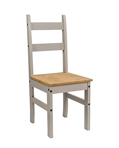 Corona Grey Wax Budget Dining Table with 4 Chairs