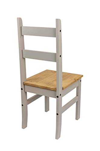 Corona Grey Wax Budget Dining Table with 4 Chairs