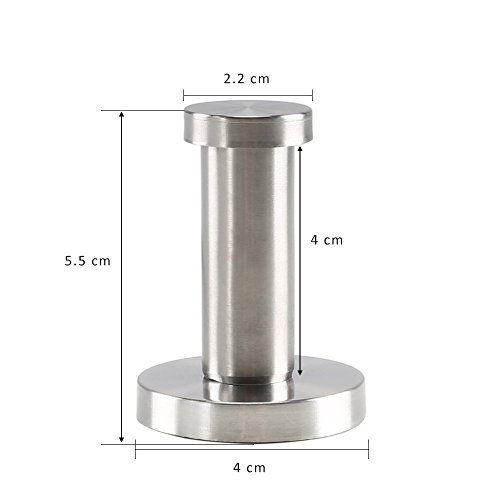 KINDPMA 6pcs Stainless Steel Wall-Mount Hooks