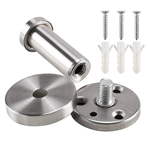 KINDPMA 6pcs Stainless Steel Wall-Mount Hooks