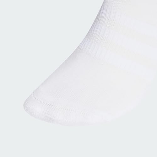 Adidas 3 Pairs Cushioned Ankle Socks, White/Black