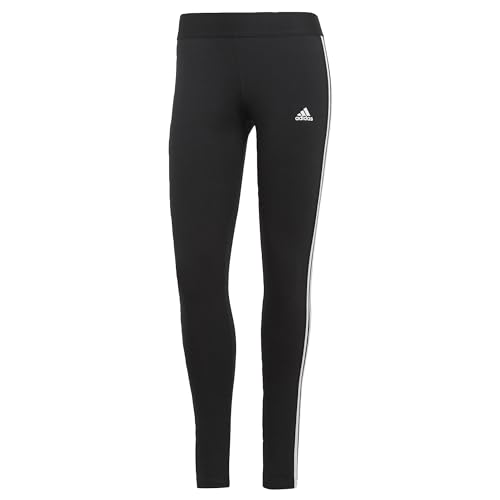 adidas Women's 3 Stripes Black/White Leggings, Medium