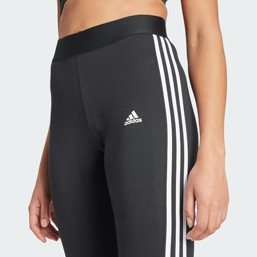 adidas Women's 3 Stripes Black/White Leggings, Medium