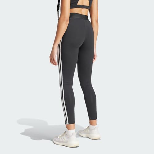 adidas Women's 3 Stripes Black/White Leggings, Medium
